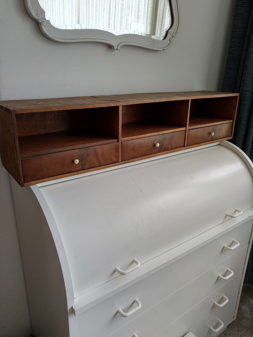 Antique desk/cabinet part with drawers