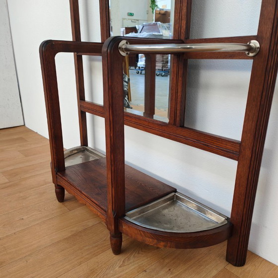 Image 1 of Antique Art Nouveau standing coat rack, hall furniture