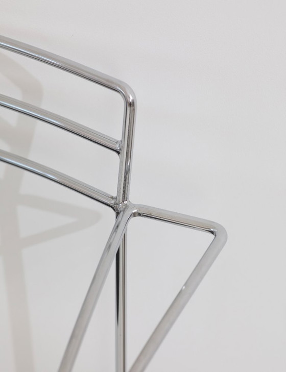 Image 1 of 4 sedie/poltroncine cromate "Lune d'Argent" di Pascal Mourgue per Fermob, vintage circa 1985