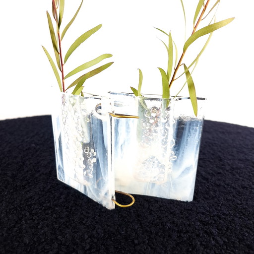 Jarrones de diseño danés brutalista vintage de los años 70.