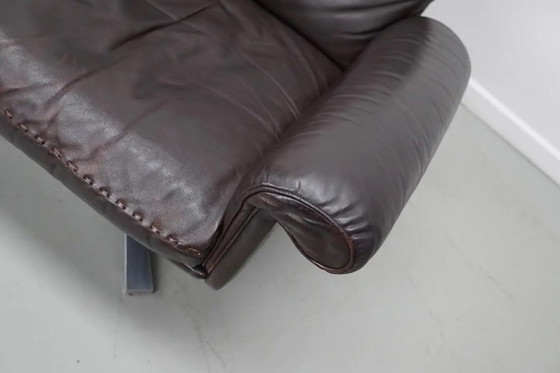 Image 1 of Vintage De Sede DS-31 Swivel Armchair in Brown Leather
