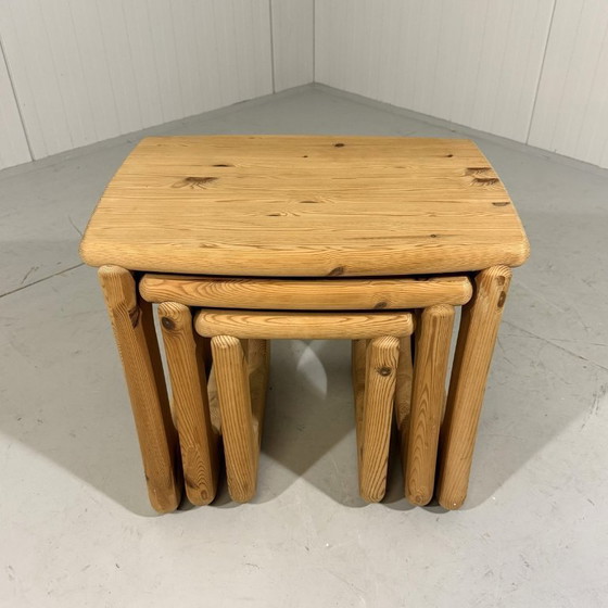 Image 1 of Tables d'appoint Pine Mimiset de style Rainer Daumiller, années 1970