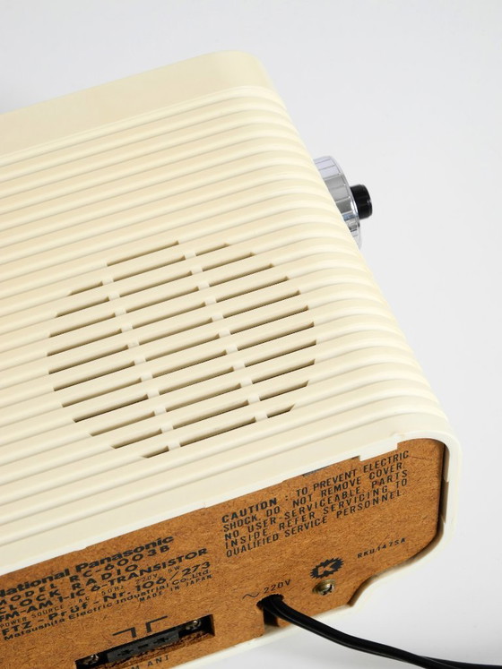 Image 1 of Original 1970s National Panasonic flip-number radio alarm clock model RC-6003B near to mint condition