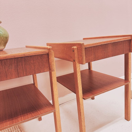 Pair of nightstands by AB Carlström & Co Möbelfabrik – Sweden, 1960s