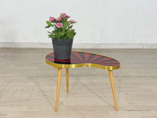 Tavolo a forma di rene, portavasi, tavolino laterale, contenitore, stile moderno di metà secolo