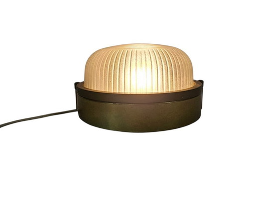 Image 1 of Ship's lamp - Bullseye lamp - brass - glass - wall lamp - solid - 80s