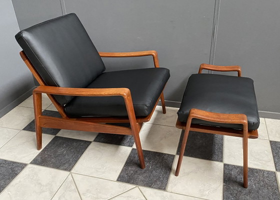 Image 1 of Poltrona Teak Arm di Arne Wahl Iversen rivestita