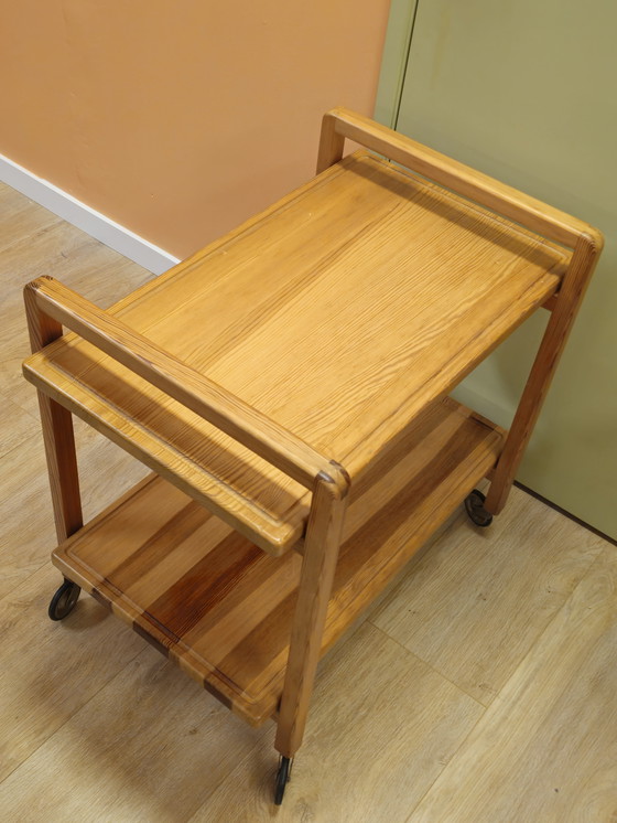 Image 1 of Carrello da portata vintage in opale, carrello per bevande, tavolino laterale