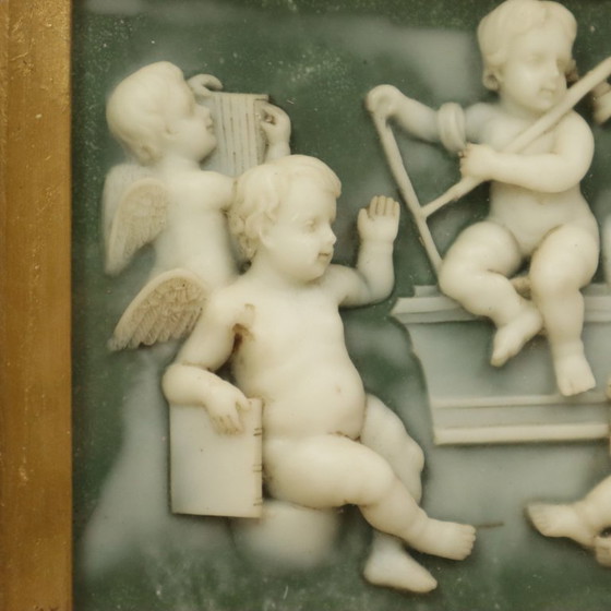 Image 1 of Placche incorniciate in alabastro Biggs and Sons London