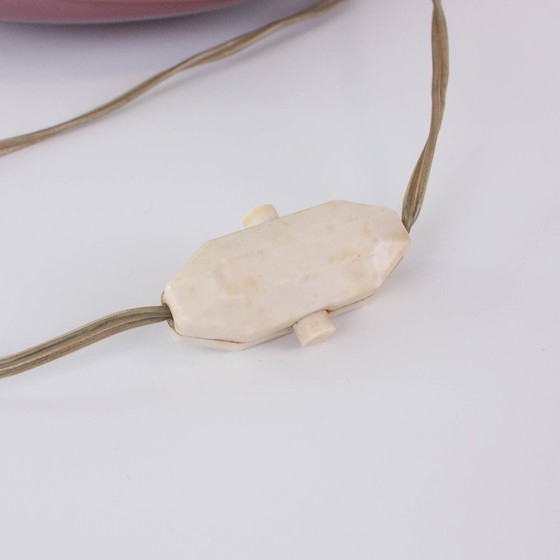 Image 1 of Lampe de table portugaise en verre opalin améthyste des années 1960