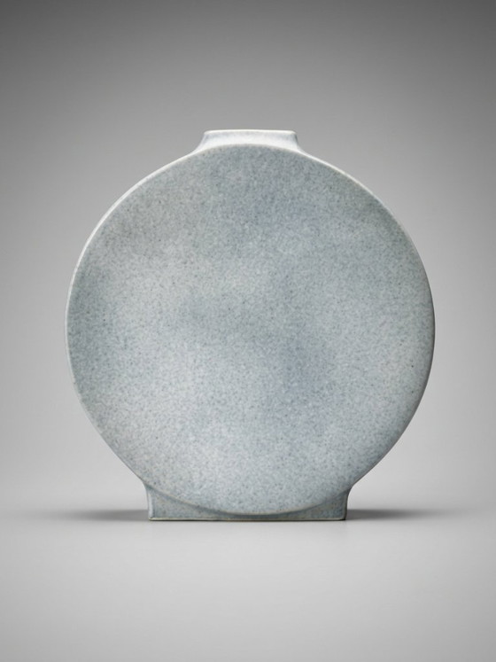 Virebent Porcelain Disc Vase – Stylized Landscape – 20 cm (photo 4 of 10)