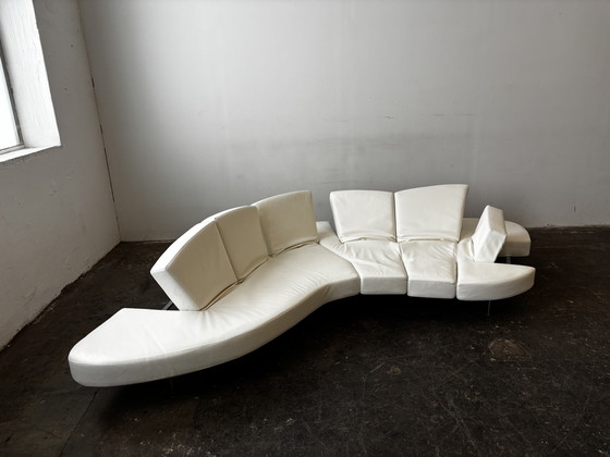 Image 1 of Edra Flap Designersofa Couch Leder offwhite