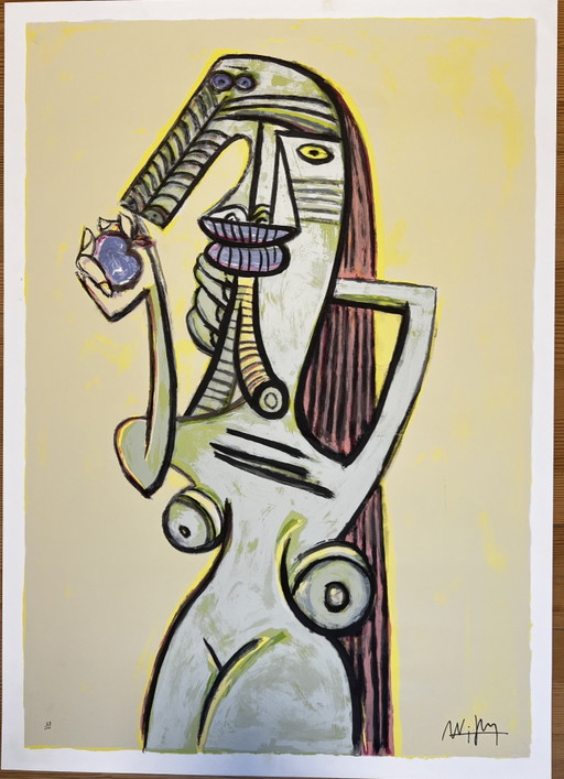 Wifredo Lam, Cuba, Serigrafia presso l'officina René Portocarrero, certificata nel 2002.