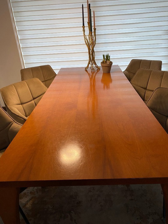 Image 1 of Mesa de comedor de madera de cerezo 220X90