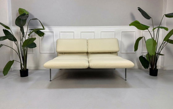 Image 1 of Brühl Roro Designer Lederen Beige Slaapbank Gastenbank
