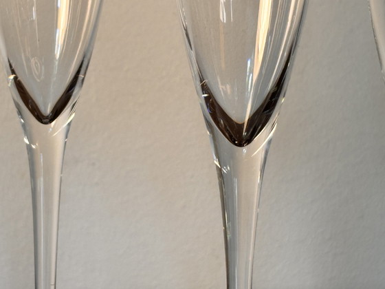 Image 1 of Baccarat Dom Perignon crystal Flutes Baccarat 6p. 