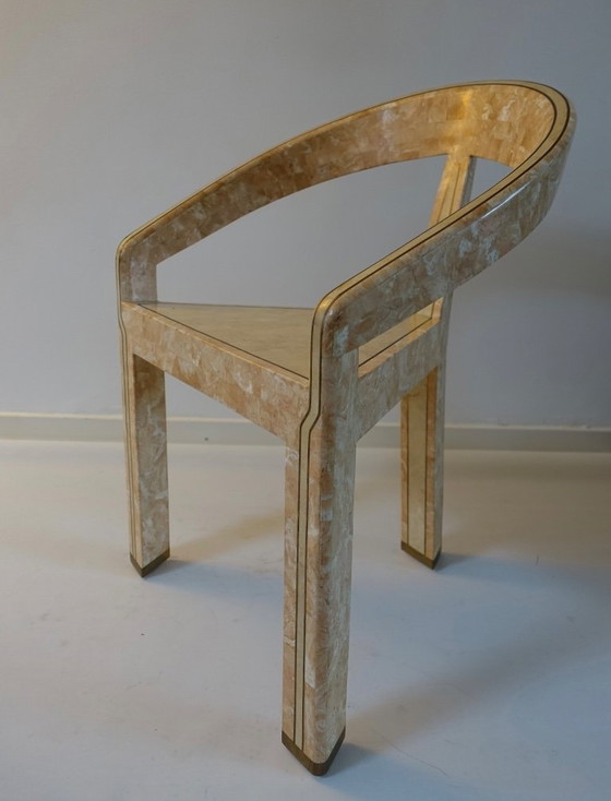 Image 1 of Conjunto de dos sillas Triancolori estilo Maitland Smith, década de 1970