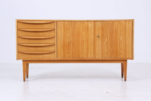 Hellerau 602 / K Sideboard 60s | Mid - Century Drawers Sideboard Cabinet Light Oak Franz Ehrlich Design Retro #05-05