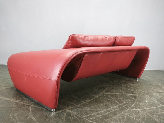 Image 1 of Italienisches rotes Ledersofa von Divanotti, Postmoderne, 1990er Jahre