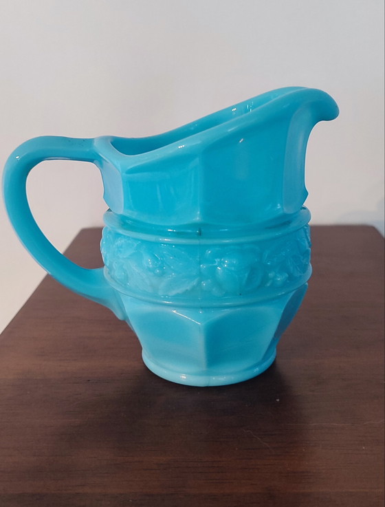 Image 1 of Vintage opaline glass pitcher/creamer