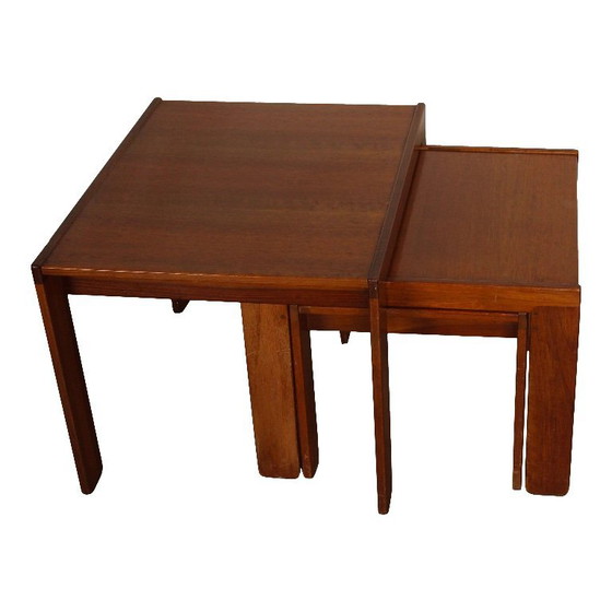 Image 1 of 3x tavolini ad incastro modello 777 di afra e tobia scarpa per cassina, 1965