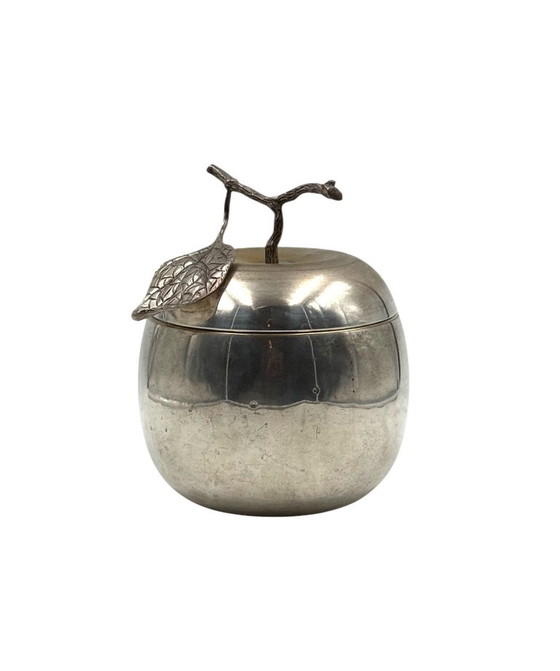 Modern Silver-Plated Apple Wine Cooler / Ice Bucket, Teghini Firenze Italy 1970s – Decorative Objects, Metal (photo 8 of 12)