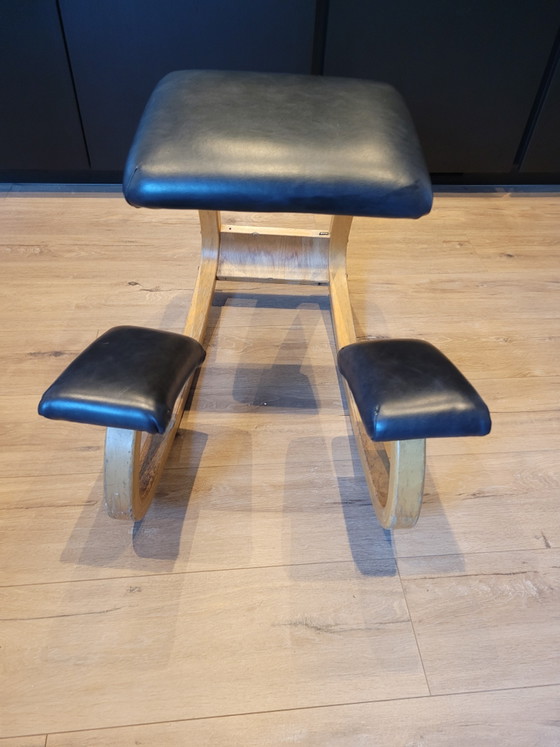 Zwart Lederen Stokke Balansstoel – Schommelstoelen, Wood (photo 9 of 13)