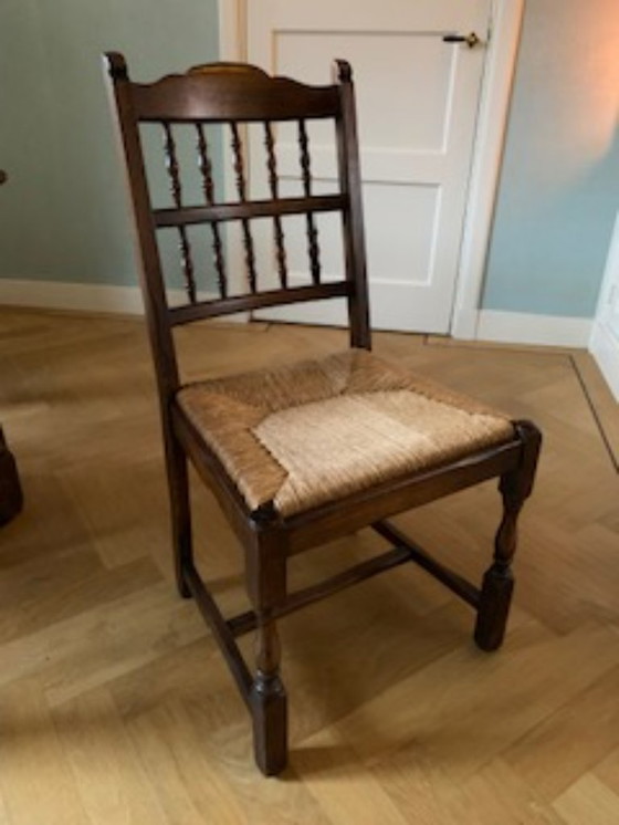 Image 1 of stijlvol en chique eethoek - eettafel met 6 stoelen Castle Furniture