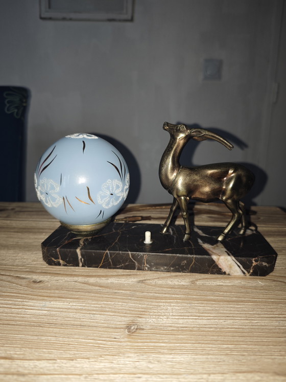 Image 1 of Art Deco Gazelle Lamp