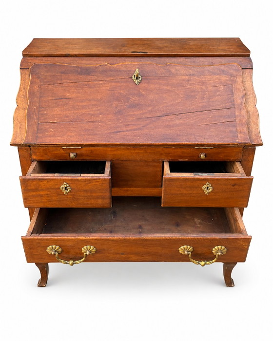 Louis XV Secretary Desk in Walnut 19th Century – Wood (photo 3 of 6)
