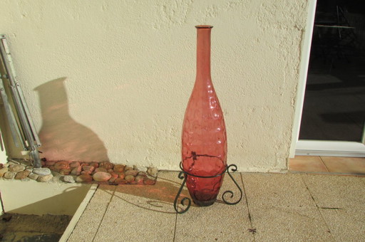 Large vase in the shape of a jar or a large bottle