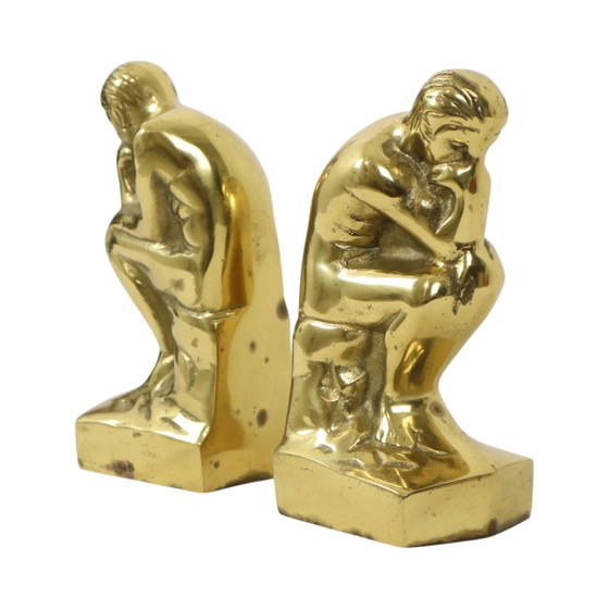 Image 1 of Italienische Messing-Buchstützen Der Denker