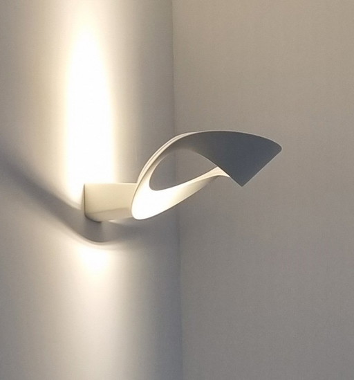 2x Lámparas de pared Mesmeri blancas