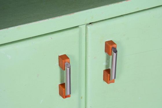 Gerestaureerd art-deco kastje, sparrenhout, verf, opgeknapte lak, Tsjechisch, jaren 1920 – Kasten, Wood (photo 5 of 10)