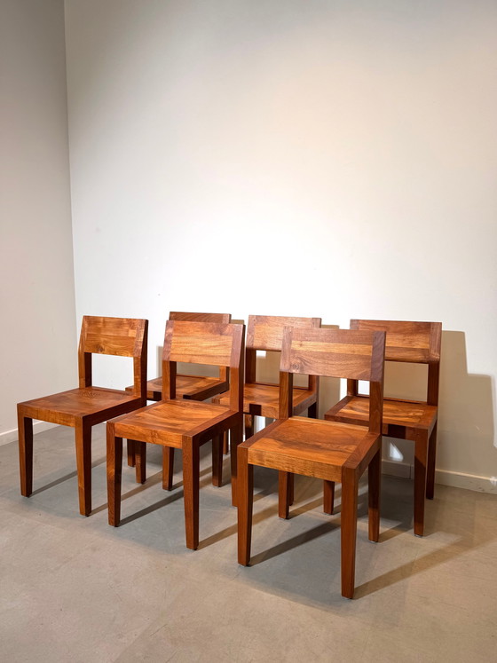 Solid Teak Dining Chairs – Set of 6 (photo 6 of 6)