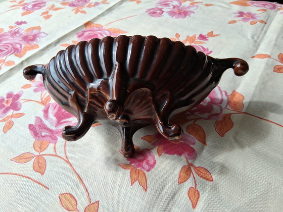 Image 1 of Cool brown cast iron vase.