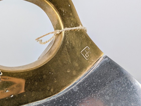 Image 1 of Porte-bûches en aluminium et laiton de David Marshall, Espagne, années 1980