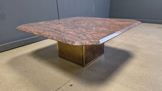 Image 1 of Grote vintage granieten salontafel van Belgochrom, jaren 80.