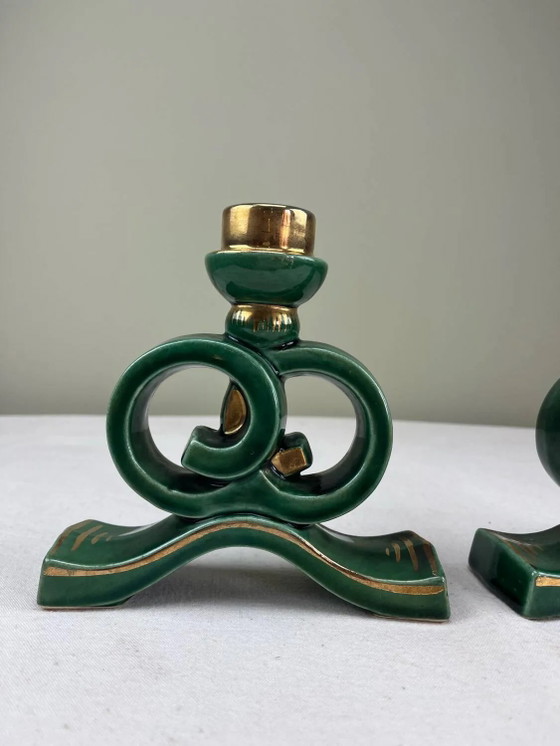 Keramik-Kerzenhalter aus den 1950er Jahren – Porcelain, Vintage (photo 3 of 15)