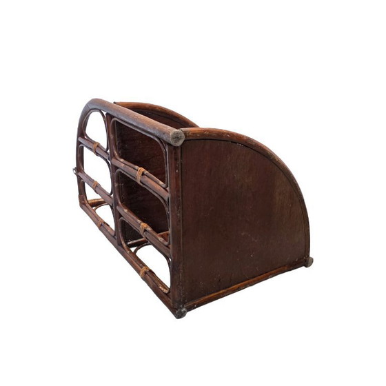 Image 1 of Vintage Rotan wandhoek etagere