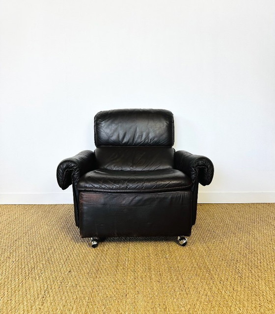 Image 1 of Canapé Modulaire et fauteuil vintage en Cuir, Allemagne, 1970, Set de 4