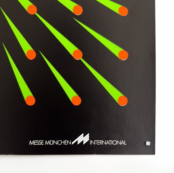 Image 1 of 💥 Laser 85: Opto-Elektronik - Original Poster | München, 1985 | Neokonstruktives Design | 59 × 84 cm (A1)