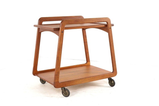 Image 1 of Sika mobler trolley 'Knebel' met omkeerbaar 'dien'blad vintage Deens