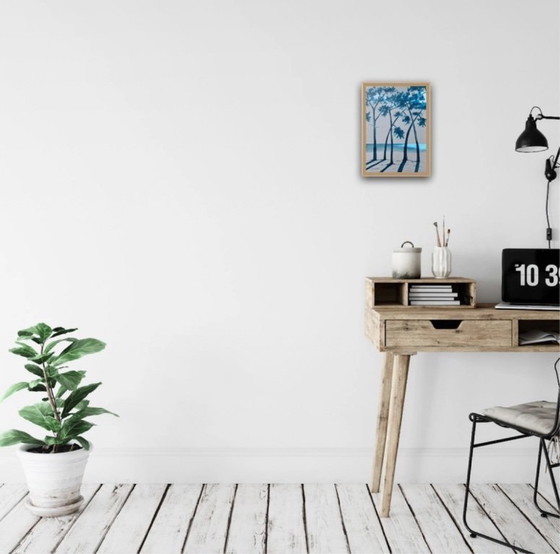 Image 1 of Inkt op 250g getint papier. Formaat 30x21cm.