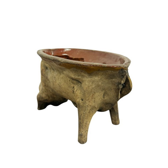 Ceramic baking mold in the shape of a lamb, Kitchen accessories, Brown, Vintage (photo 7 of 7)
