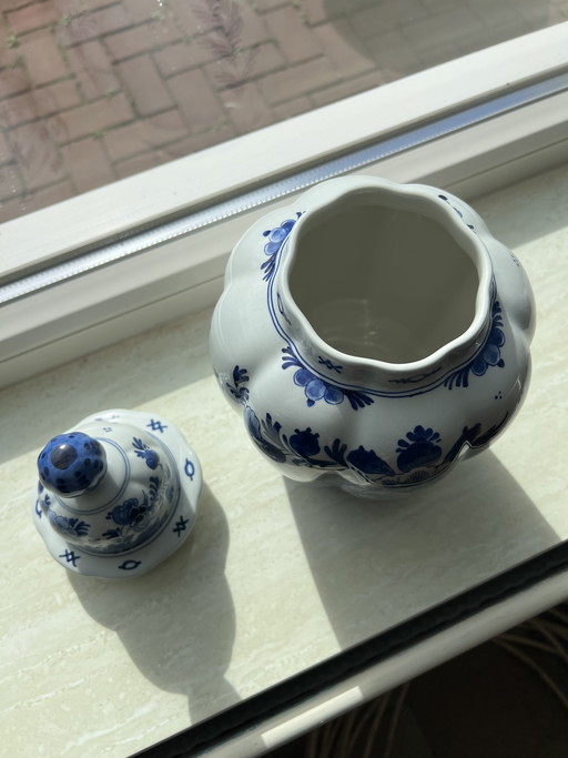 Originale handbemalte Royal Delft (Porceleyne Fles) Deckelvase - 30 cm - 2004