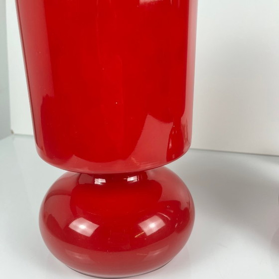 Image 1 of Rotes IKEA Lykta Lampen-Duo, 1990
