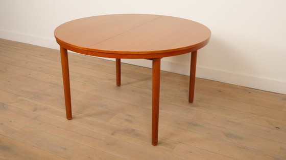 Image 1 of Vintage ronde eettafel | Teak | Uitschuifbaar | 120 – 210 cm