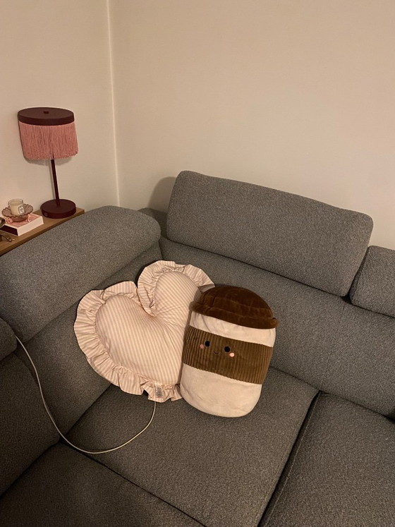 Graues Bouclé-Sofa Goossens – Ecksofas, Stoff (photo 8 of 8)