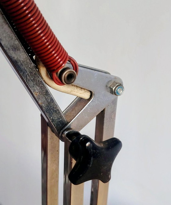 Image 1 of Terry Hala architectural industrial  table lamp. by H. Busquet for Hala,